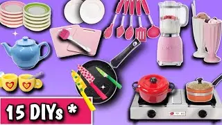 DIY Kitchen Set🍳🥣| 15 Miniature Toys |  How to Make Kitchen Set at Home #diykitchenset  