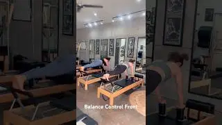 Balance control Front, ejercicio reformer avanzado de postura total en suspensi&oacute;n. #pilatesreformer
