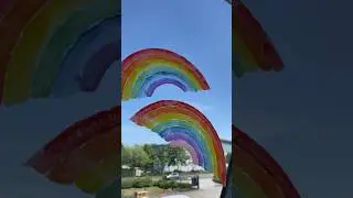 DIY Rainbow Window Stickers #artandcraft #pride #shorts