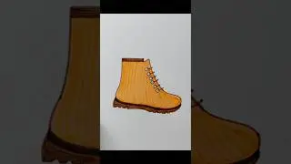 Easy shoe drawing 💥✨💥✨ #art #youtubeshorts #drawing
