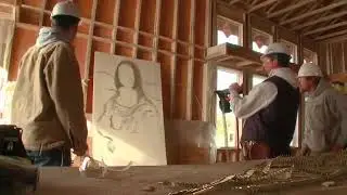 卷钉枪作画 #气动工具