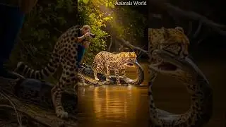 Wild The Snake Successfully Catch The Leopard_🦎🩸 #wild #snake #leopard #wildphotography