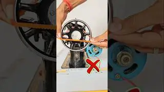 😎An easy way to install a belt on a machine's motor || part-2 #sewinghacks  #shorts