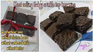 Fudge brownie recipe in 10 min | Without oven without electric beater easier recipe by chef Safia