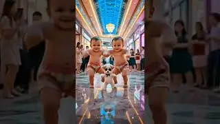 Adorable Dancing Twins with Cute Puppy 🐶💃 | Cutest Baby Dance Ever