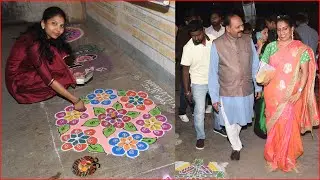 Created History In Mumbai With 127 Muggulu/Participants Goregaon Sankranti Sambaralu AK Telugu Media
