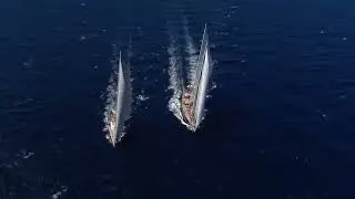 Meteor Schooner drag racing at Regattas
