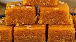 Diwali Special सिर्फ 2 चम्मच घी से बनाएं बहुत ही टेस्टी मोहनथाल बेसन बर्फी | Besan Burfi Recipe 