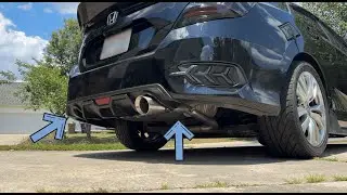 Установка нового диффузора и кастомной выхлопной системы для Honda Civic 10-го поколения 2.0L