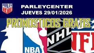 PRONOSTICOS  NFL, NHL Y NBA  PARA HOY LOGROS JUEVES 29/01/2026 🔥PARLEY GRATIS🔥
