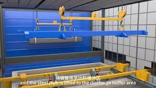 Automatic steel pipe blowing galvanizing line