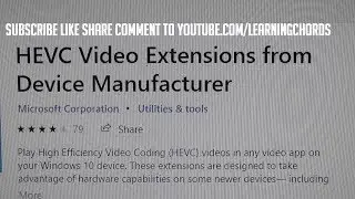 How To Download Windows 10 HEVC H.265 Video Codec for FREE DETAILED