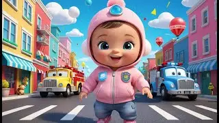 Police and Fire Truck Team | Fun Community Helpers Nursery Rhyme for Kids | Baby Learning Song