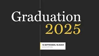 University of Buckingham 2025 Graduation - Education (13 September, 10.30am)