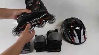 Роликовые коньки Fila X-One Combo 3 set Black/red