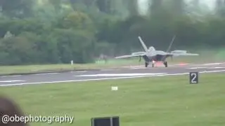 RIAT 2016 Outrageous F-22 raptor takeoff!!!