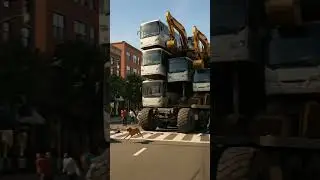 RISKY construction transport goes WRONG! 😱 #shorts