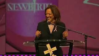 RAW: Kamala Harris attends church service at New Birth Baptist Church in Stonecrest, Georgia