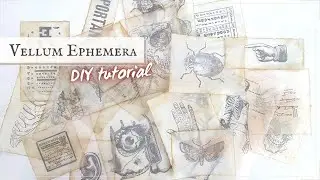 DIY vellum ephemera with a vintage look for cards collages and mixed media