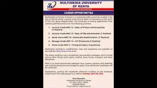 YB521. MMU University opportunities. Apply on their website by 28th April.