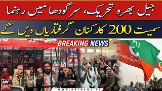 PTI's Jail Bharo Tehreek, 200 workers & leaders will give arrest in Sargodha today