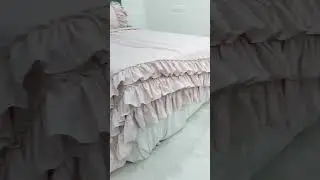 Pastel Pink Linen Ruffle Duvet Cover, Linen bedding#duvet #homedecor#linenfashion #bedlinen #bedroom