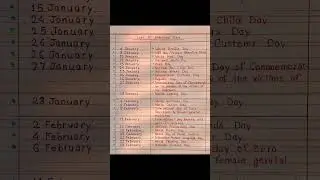 which day on what date?  IMPORTANT DATE