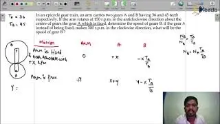 Practice Question 6: Epicyclic Gear Train | Gear Trains | GATE Theory of Machines and Vibrations