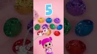 Counting Crystals on the Princess Crown! 👑 💖 #littleangel #learning #glitter #jewels #craft