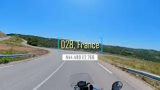 Riding on road D28, Aveyron, France on CRF1000 Africa Twin
