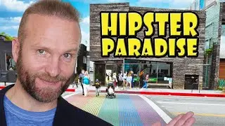 America's Coolest Block: Abbot Kinney Blvd in Venice Beach Walking tour 🎧 Binaural City Sound