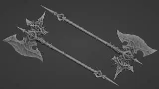 How to make Battle Axe in blender - Roblox Studio