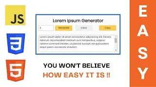 Build a Lorem Ipsum Generator: Easy JavaScript Tutorial for Beginners!
