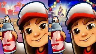Subway surfers : hollywood 2026 🆚 Winter wonderland 2024 Map Comparison 