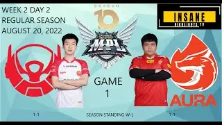 MPL INDONESIA S10 WEEK 2 DAY 2 | BTR VS AURA GAME 1