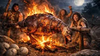 Early humans were caught stealing🥚 eggs, so they roasted the giant goose instead! 
