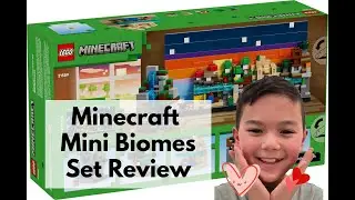 Kid reviews Minecraft Mini Biomes Lego Set 21589