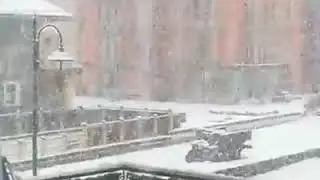 Heavy snowfall in the Italian Alps at 1800 metres high September 8th 2019