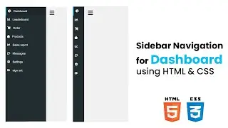 How to make sidebar navigation on website using HTML and CSS | Sidebar menu
