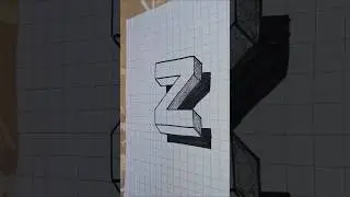 Easy way to draw 3d / letter Z drawing #drawing #3d