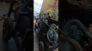 Компрессор на бензиновом двигателе первое испытание