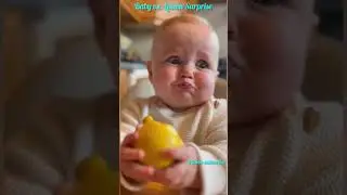 Baby Tries Lemon for the First Time 🍋😂 | Funniest Sour Reaction | playtimepals34