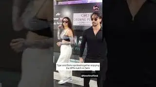 Tiger and Disha were spotted together enjoying the MFN match in Delhi.