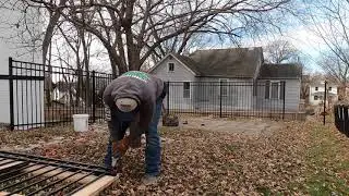 Time lapse install of a safety fence