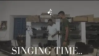 Singing time..||practice time||Armylife||RobyArya||#aryaroby#singing#lovelycouples#singingchallenge