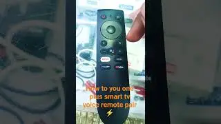 One plus smart tv voice remote pair ⚡#oneplus #oneplustv #oneplusled #firetv #smarttv #ledtv #short