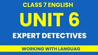 Class 7 English Unit 6 | Expert Detectives | Working with Language | #20fivestudyhub