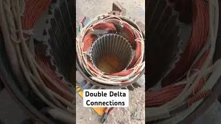 20 HP 1440 RPM Double Delta Connections #motor #electical #winding #electrical #diy #shorts
