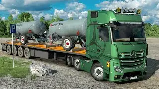 Mercedes Actros MP5 Water Tank Delivery | Euro Truck Simulator 2 Nordic Horizon 1.57 #ets2