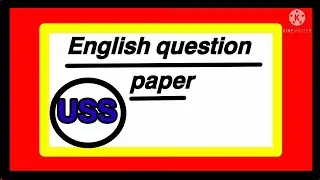 USS  Model question paper English